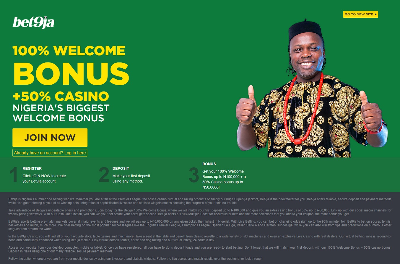 Bet9ja Nigeria - Sport Betting, Premier Organization Probabilities, Casino, Bet